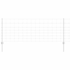 vidaXL Fence with Post Silver 0.8 x 25 m Steel