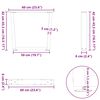 vidaXL Coffee Table Legs V-Shape 2 pcs Black 60x(42-43.3) cm Steel