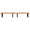 vidaXL Basin Shelf Wall Mounted Steel and Solid Wood Acacia