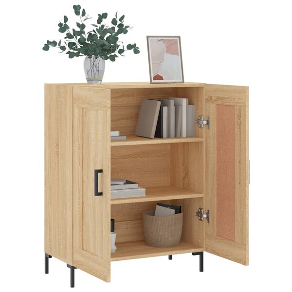 vidaXL Sideboard Sonoma Oak 69.5x34x90 cm Engineered Wood