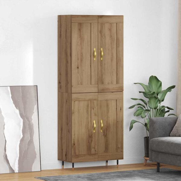 vidaXL Highboard Artisan Oak 69.5 x 34 x 90 cm Engineered Wood