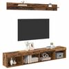 vidaXL TV Wall Cabinet Set with LED 5 pcs Old Wood Engineered Wood