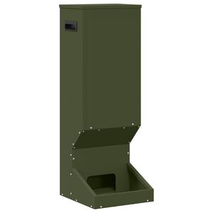 vidaXL Deer Feeder Olive Green 28 x 30 x 80 cm Cold-Rolled Steel