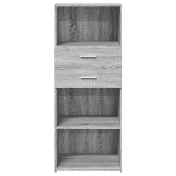 vidaXL Highboard Grey Sonoma 50x42.5x124 cm Engineered Wood
