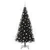 vidaXL Christmas Tree with 300 LEDs with Stand Black 180 cm PVC