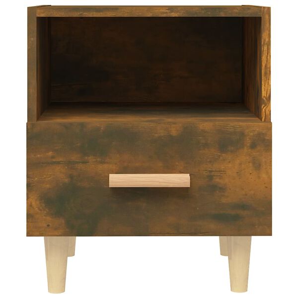 vidaXL Bedside Cabinet Smoked Oak 40x35x47 cm
