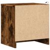 vidaXL Bedside Cabinets with LED Lights 2 pcs Smoked Oak Engineered Wood