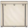 vidaXL Shoe Cabinet with Cover Cream 115x28x110 cm Fabric