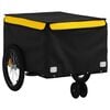 vidaXL Bike Trailer Black and Yellow 30 kg Iron