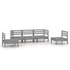 vidaXL 5 Piece Garden Lounge Set Grey Solid Pinewood