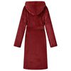 vidaXL Bathrobe Hoodie Bordeaux Red XL Flannel