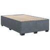 vidaXL Box Spring Bed with Mattress Dark Grey 120x190 cm Small Double Velvet