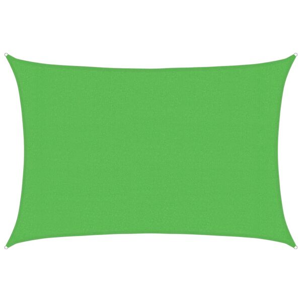 vidaXL Sunshade Sail 160 g/m&sup2; Light Green 3x4 m HDPE