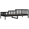 vidaXL Day Bed without Mattress Black 80x200 cm Solid Wood Pine
