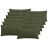 vidaXL Cushion Cover 12 pcs ALMELO Green 40 x 80 cm Corduroy