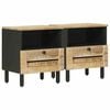 vidaXL Bedside Table 2 pcs Brown 40 x 33 x 46 cm Solid Mango Wood