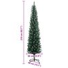 vidaXL Artificial Slim Christmas Tree 300 LEDs 210 cm