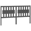 vidaXL Bed Headboard Grey 165.5x4x100 cm Solid Wood Pine