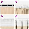 vidaXL Blackout Curtains with Rings 2 pcs Cream 175 x 140 cm Polyester