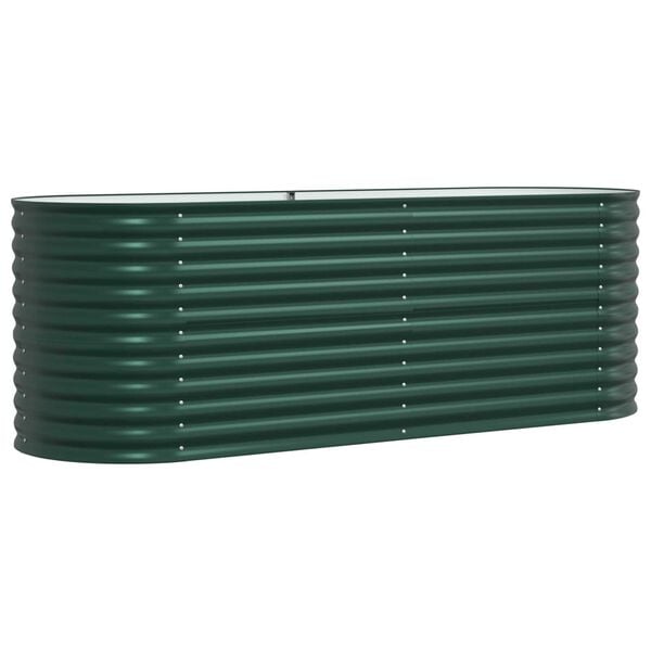 vidaXL Garden Raised Bed Green 240 x 80 x 81 cm Steel