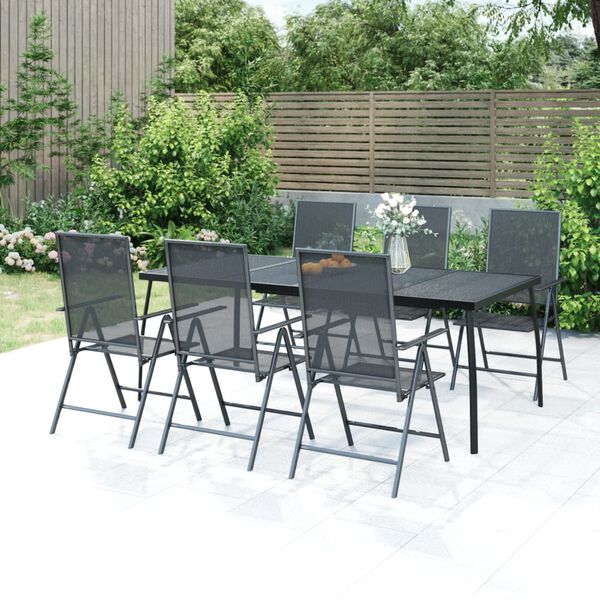vidaXL Garden Table Anthracite 200x100x72 cm Steel Mesh
