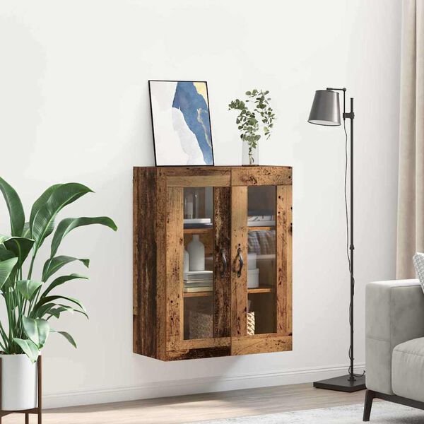 vidaXL Wall Mounted Cabinet Old Wood 69.5 x 34 x 90 cm