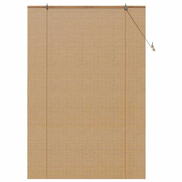 vidaXL Roller Blind with Curtains Manual Brown 150 x 220 cm Bamboo