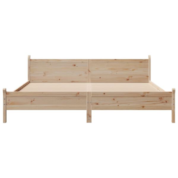 vidaXL Bed Frame without Mattress 180x200 cm Super King Solid Wood Pine