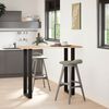 vidaXL Bar Table Legs U-Shaped 2 pcs Black 40x(110-111) cm Steel