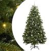 vidaXL Artificial Hinged Christmas Tree Green 270 cm PVC and Steel