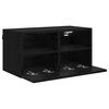 vidaXL TV Wall Cabinets Wall-mounted 2 pcs Black Oak 60 x 30 x 30 cm
