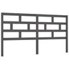 vidaXL Bed Headboard Grey 186x4x100 cm Solid Wood Pine