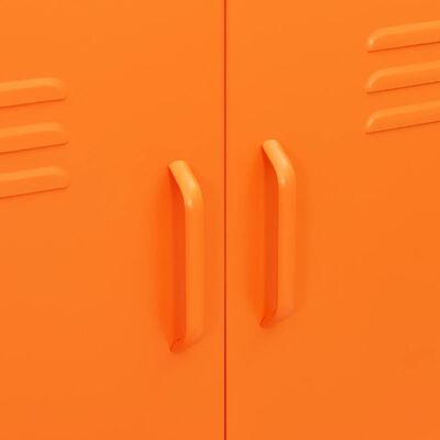 vidaXL Storage Cabinet Orange 80x35x101.5 cm Steel