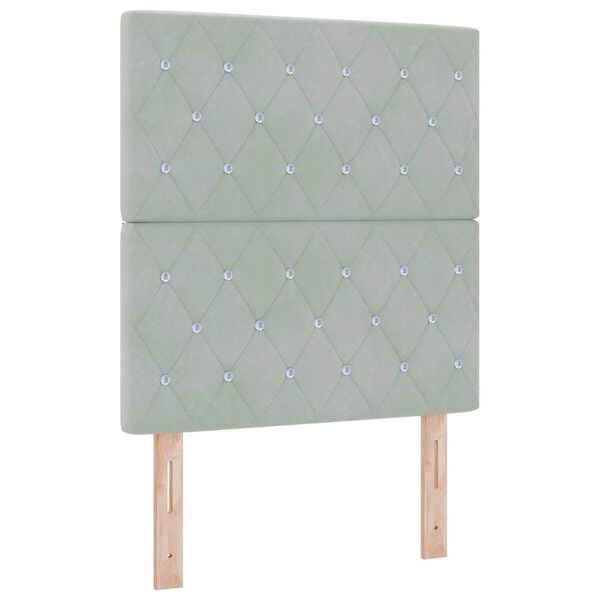 vidaXL Headboard with Headboard Light Grey 80 cm Faux Leather