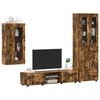 vidaXL TV Cabinet Set with Drawer FLORIN Smoked Oak Engineered Wood