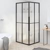 vidaXL Shower Cabin Half Frosted ESG 90x70x180 cm Black