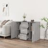 vidaXL Sideboard Grey Sonoma 91x29.5x65 cm Engineered Wood