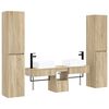 vidaXL Bathroom Furniture Set 5 pcs Sonoma Oak 33 x 34.5 x 160 cm