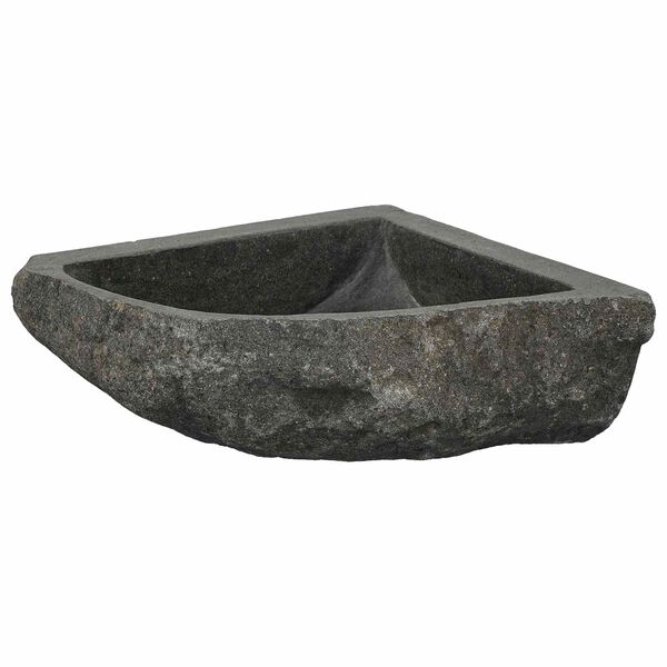 vidaXL Basin Grey (30-37) x (30-37) x 12 cm River stone