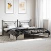 vidaXL Metal Bed Frame without Mattress with Headboard Black 193x203cm