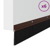 vidaXL Screw-on Door Brush Seals 6 pcs Brown 100 cm Aluminium Alloy
