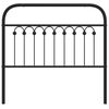 vidaXL Metal Headboard Black 100 cm