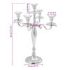 vidaXL Candle Holder Silver 29 x 29 x 29 cm Aluminium