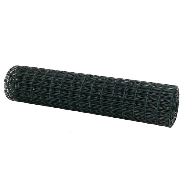 vidaXL Euro Fence Green 1 x 10 m PVC-coated iron