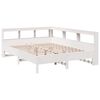 vidaXL Bookcase Bed without Mattress White 135x190 cm Solid Wood Pine