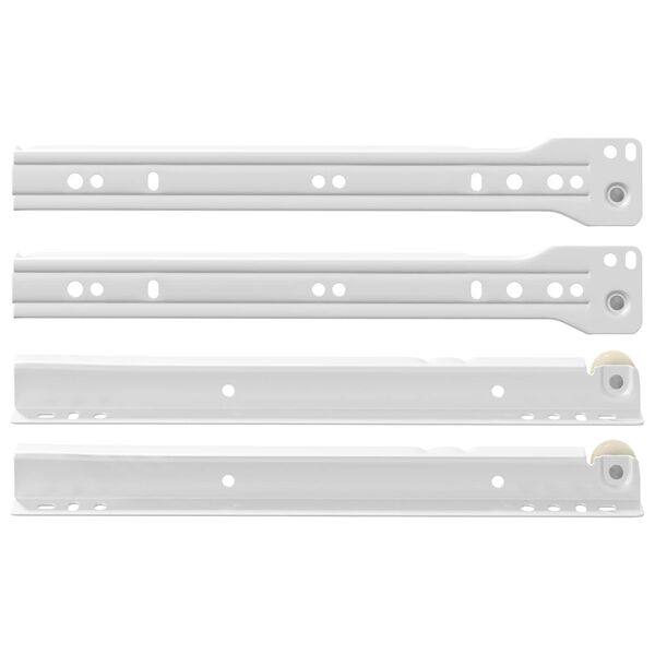 vidaXL Drawer Slide 87 pcs White Steel