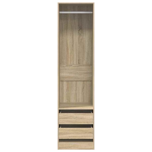 vidaXL Wardrobe with Drawers Sonoma Oak 50x50x200 cm Engineered Wood