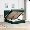 vidaXL Ottoman Bed with Mattresses Dark Green 140x190cm Velvet