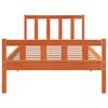 vidaXL Bed Frame without Mattress Wax Brown 75x190 cm Small Single Solid Wood Pine