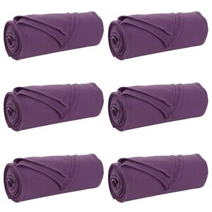 vidaXL Throw Blankets 6 pcs Purple 270 x 240 cm 5.44 kg Fleece